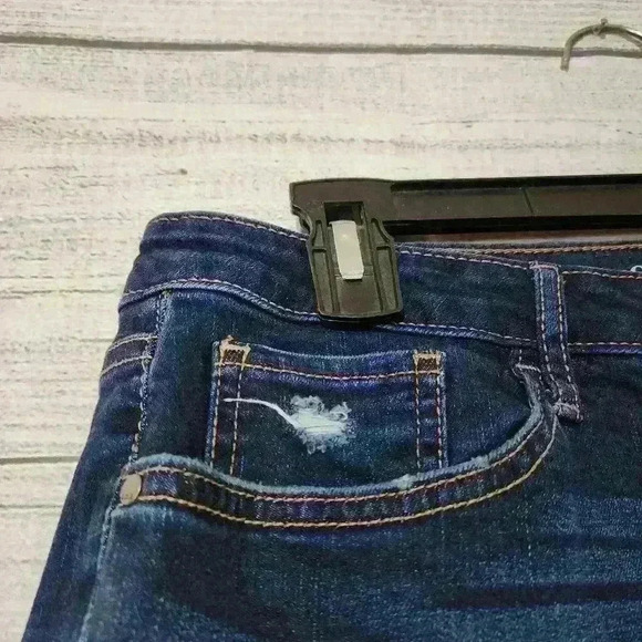 Ana Slightly Distressed Mid Rise Denim Shorts, Size 10 - Picture 2 of 5